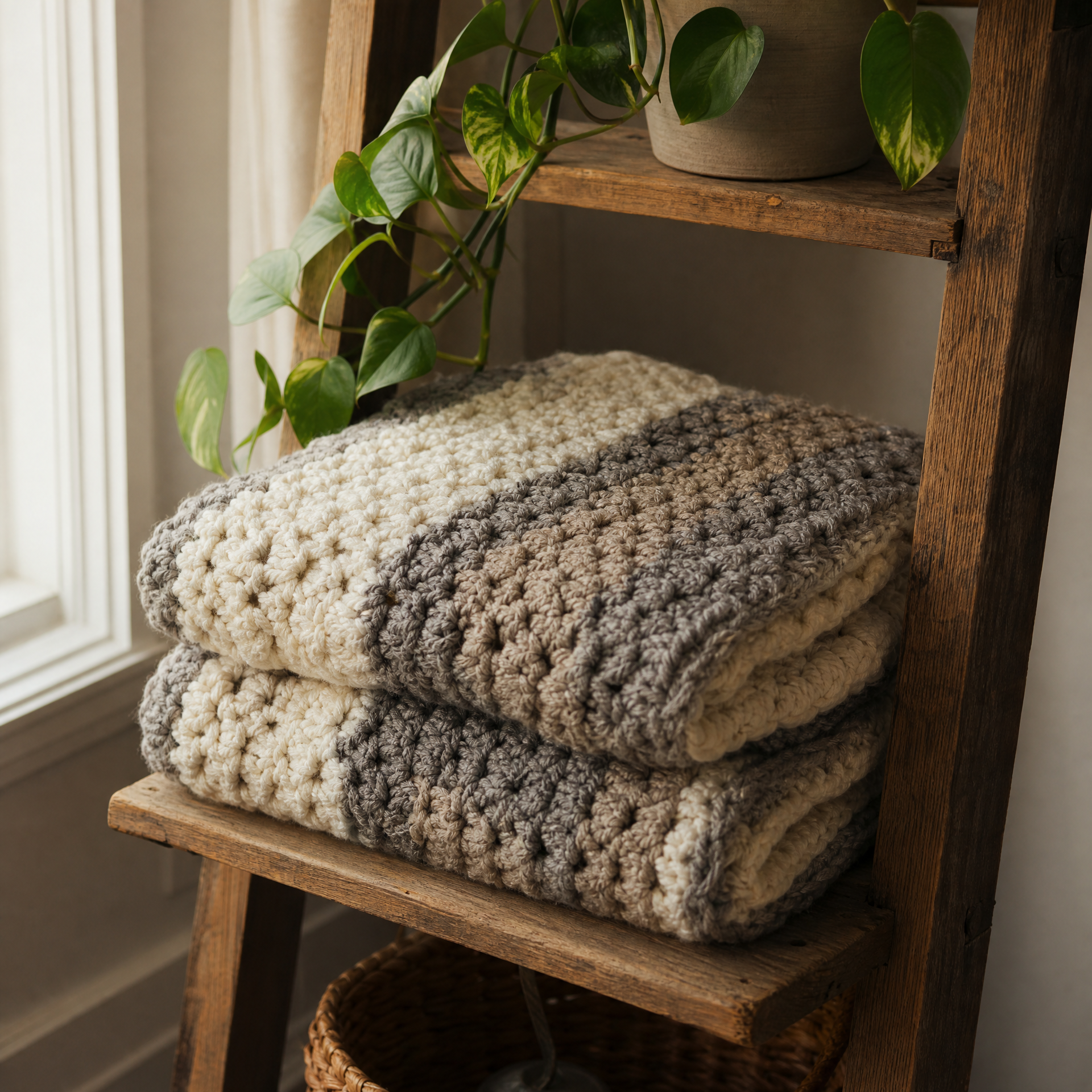 Chunky Crochet Blanket — Free Beginner Pattern — step photo 3