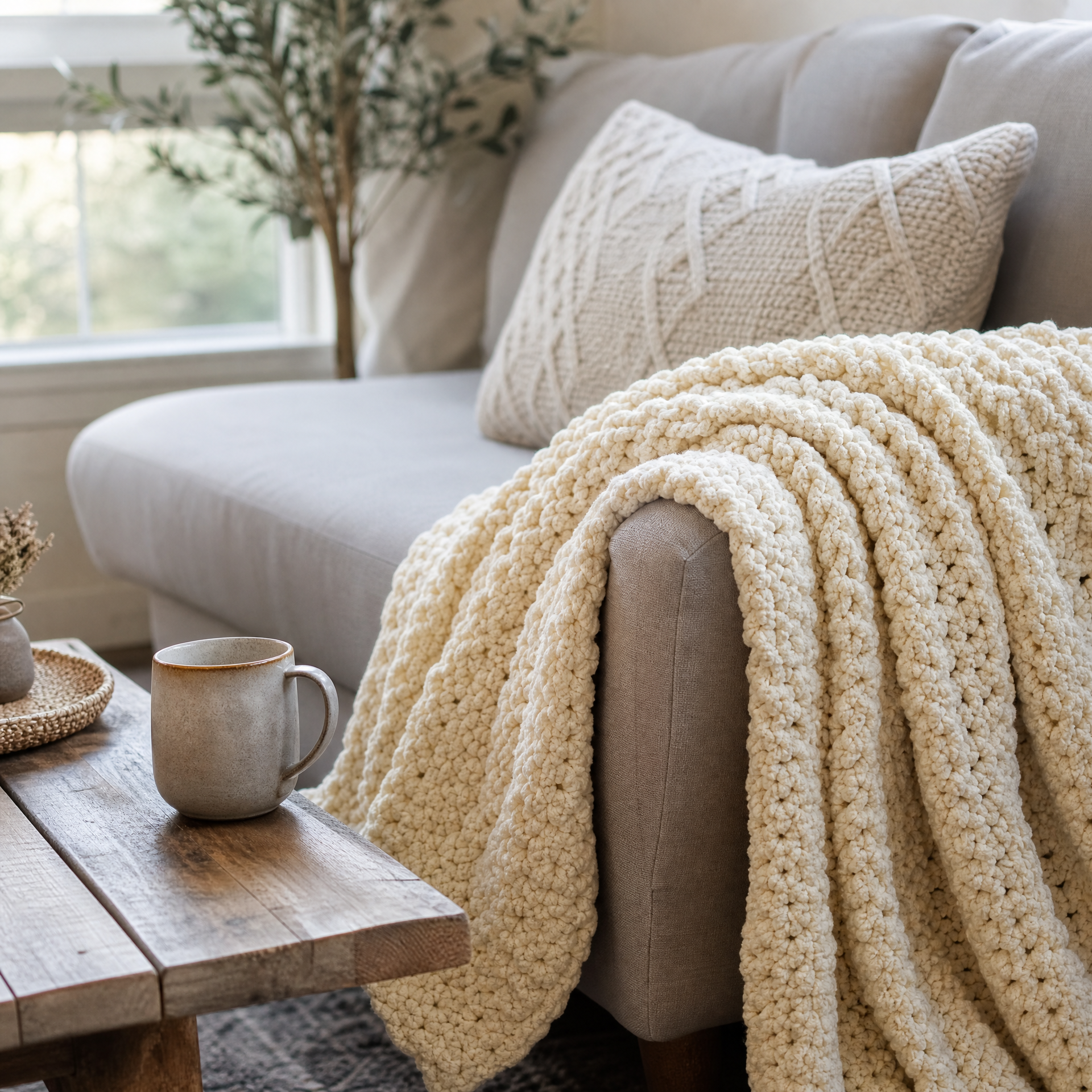 Chunky Crochet Blanket with Bernat Blanket Yarn: Free Pattern + Tips
