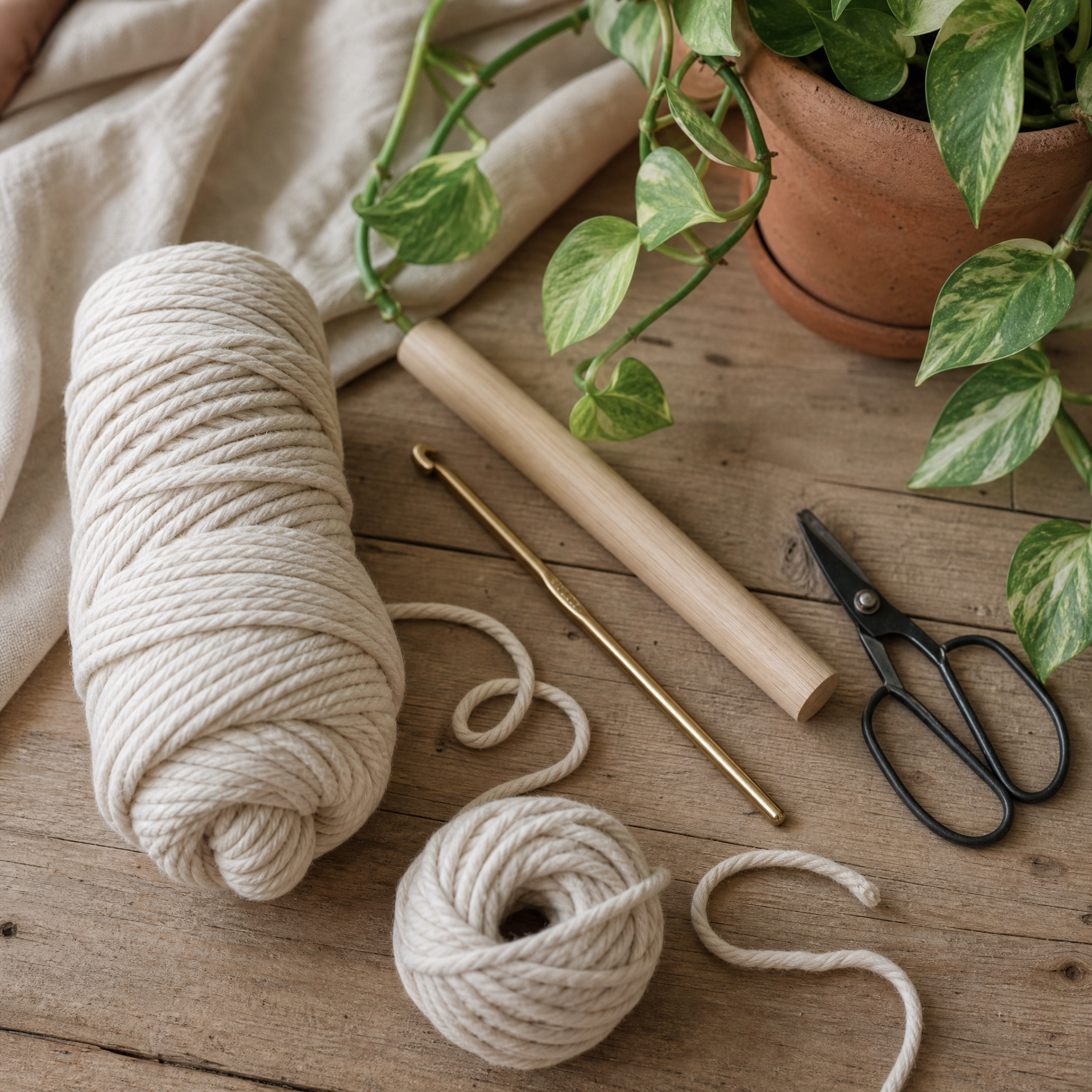 Crochet Plant Hanger Free Pattern (Boho Style) — step photo 1