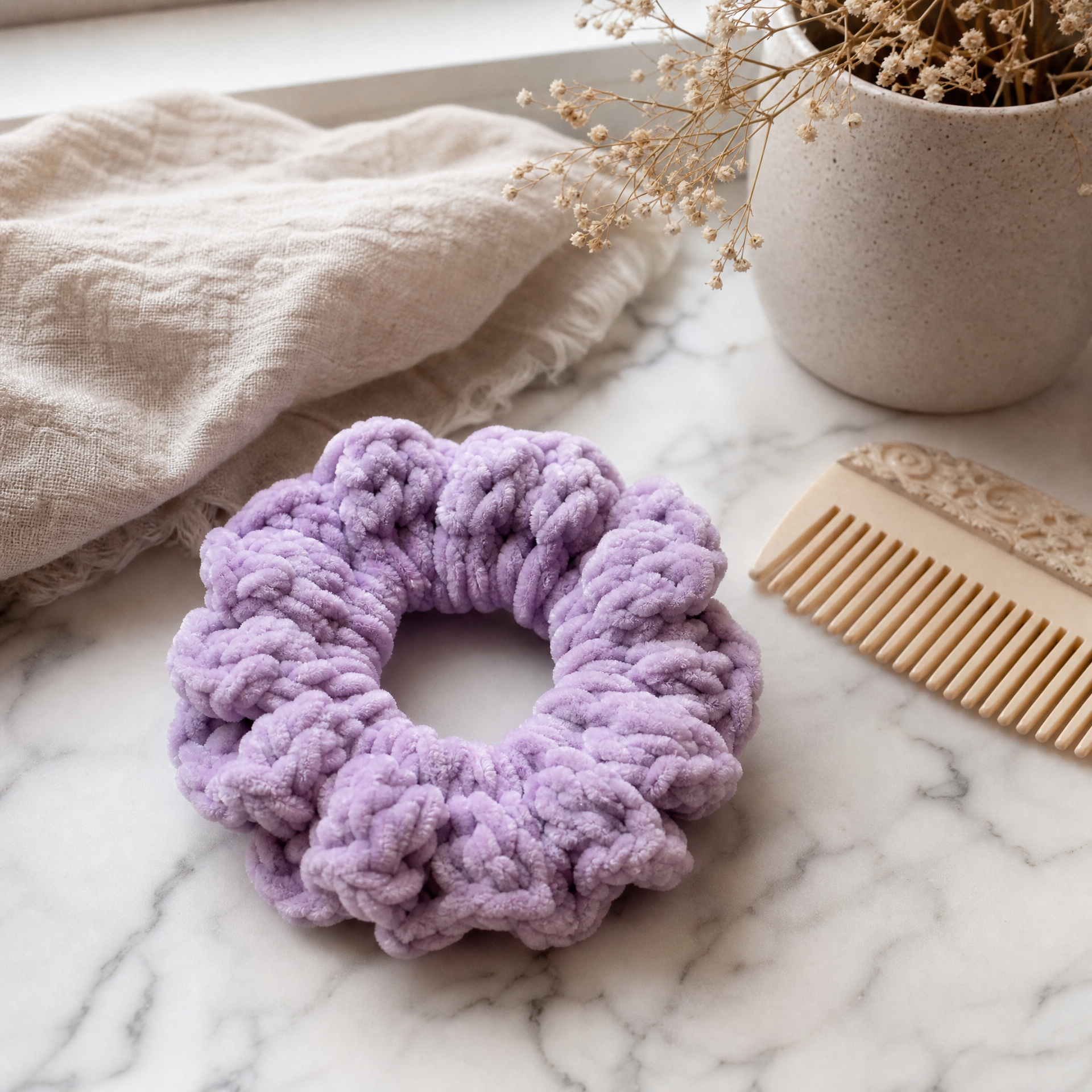 Crochet Scrunchies: 15 Minute Free Pattern — step photo 3