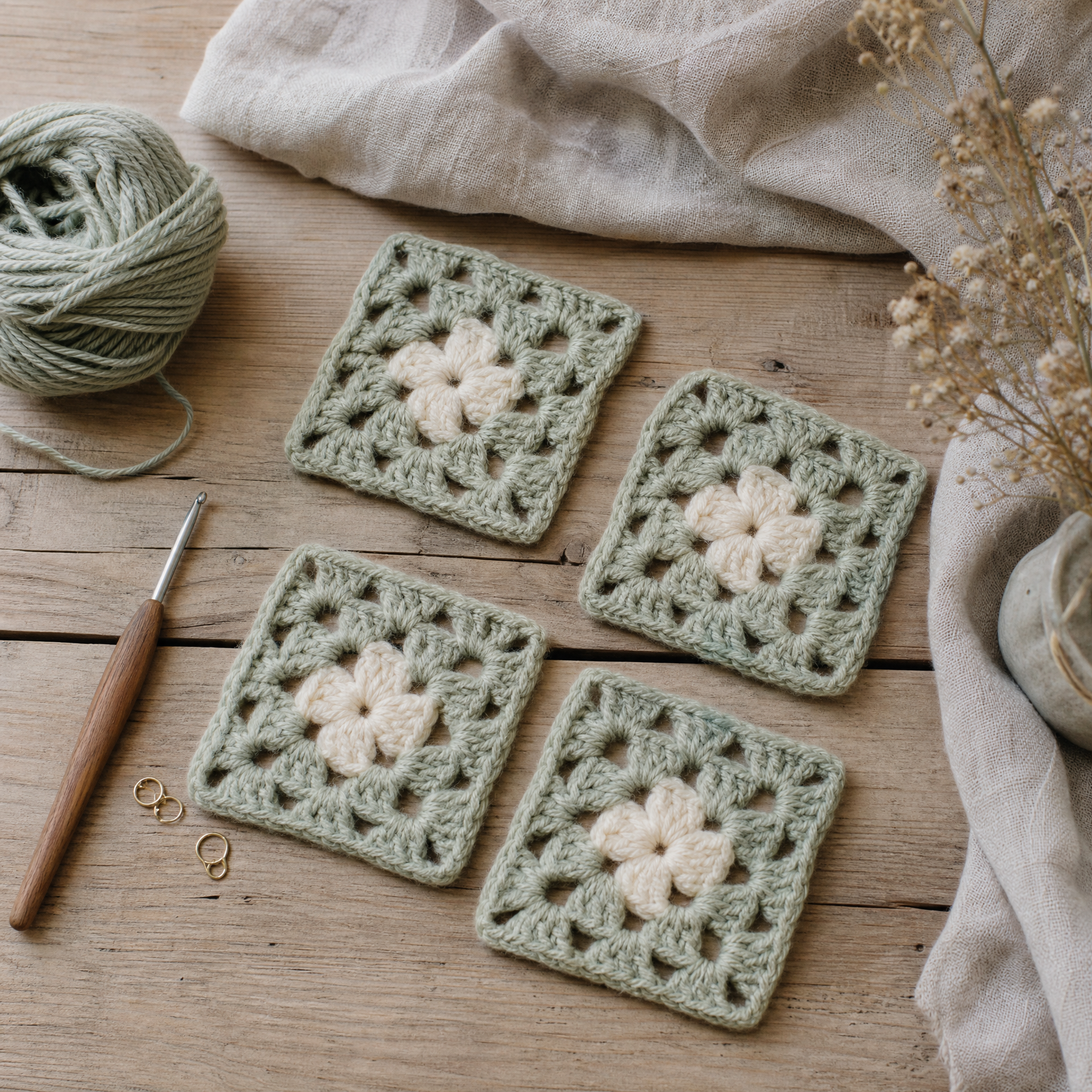 Granny Square Cardigan: Free Step by Step Crochet Pattern — step photo 1