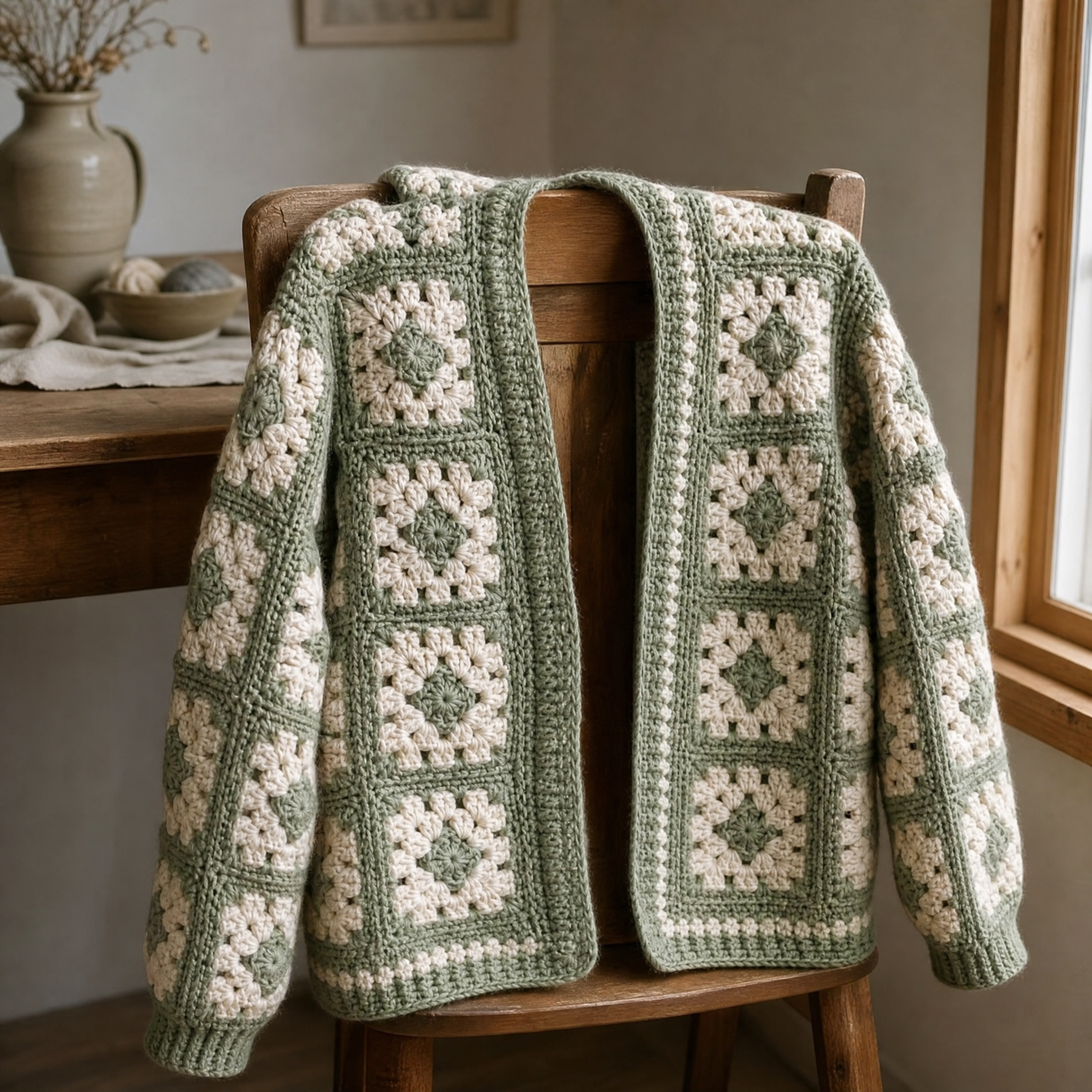 Granny Square Cardigan: Free Step by Step Crochet Pattern — step photo 3